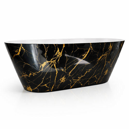 Cada baie freestanding Portofino Negru