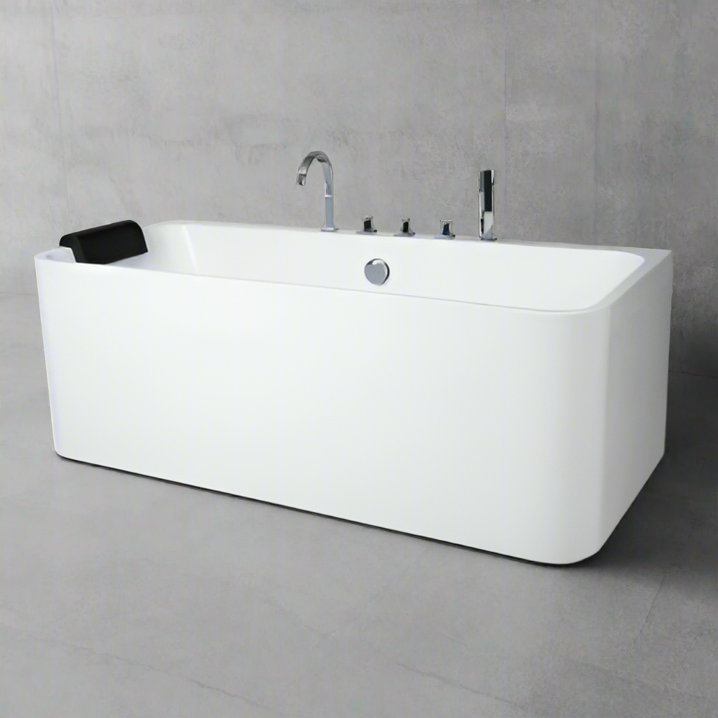 Cadă baie freestanding Malaga dreptunghiulară 170x75, cu baterie