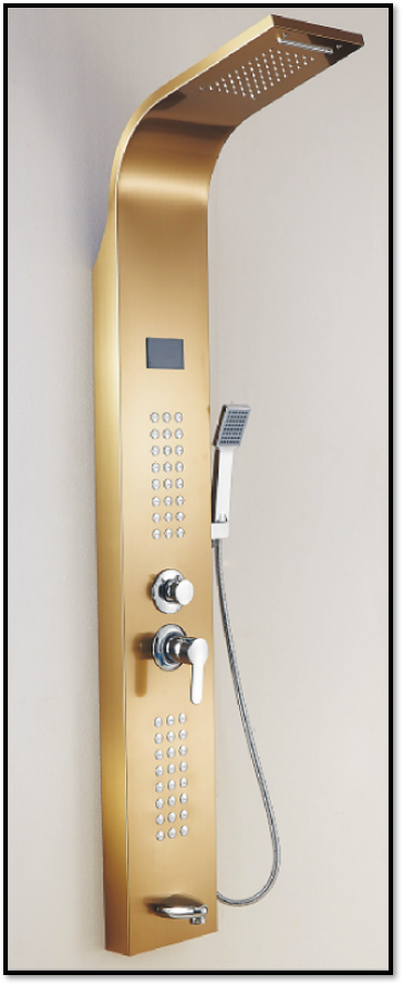 Panel duș inox