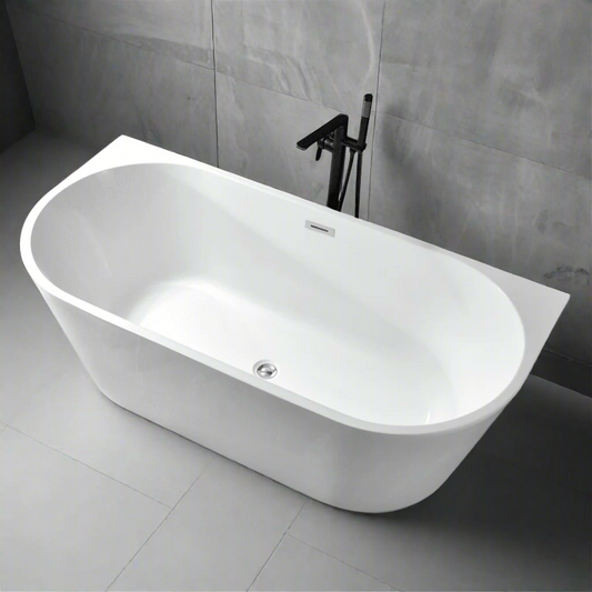 Cada baie freestanding Verona WB6019, 1700 x 800 mm, alb lucios, acril dublu stratificat