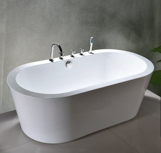 Cadă baie freestanding Malaga ovală 170x75, cu baterie