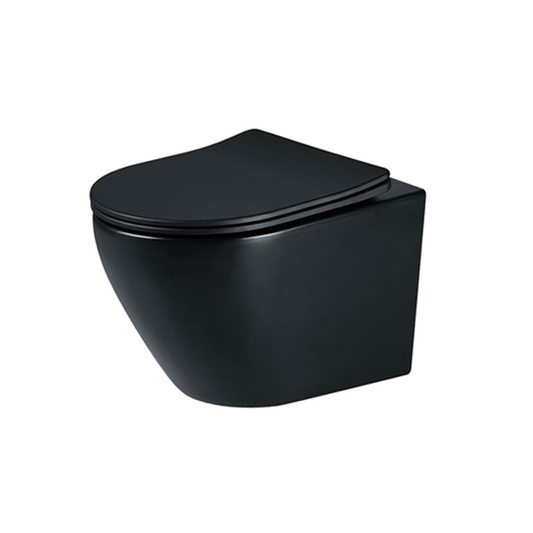 Vas WC suspendat W206MB negru, capac duroplast cu amortizor