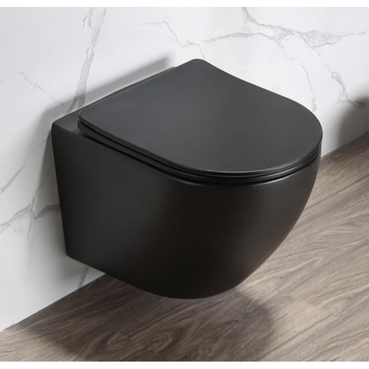 Vas WC suspendat W206MB negru, capac duroplast cu amortizor