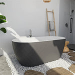 Cada baie freestanding Toscana Gri este un model cu suprafata exterioara in relief tip diamant, finisaje: gri lucios.
