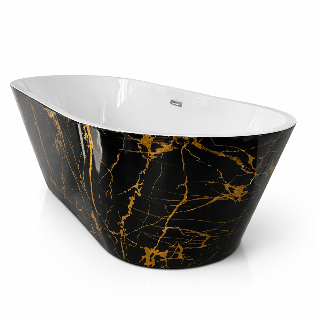 Cada baie freestanding Portofino Negru
