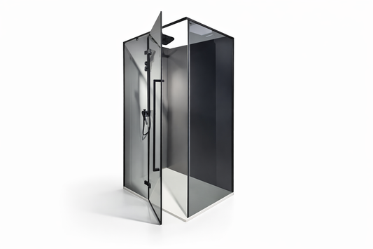 Cabina dus 80x120 dreptunghiulara BLA-80120, sticla fumurie securizata 8 mm, profil negru mat