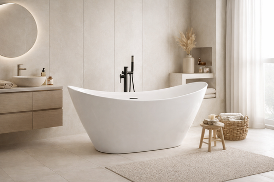 Cada baie freestanding Bari 1700 culori multiple alba