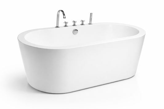 Cada baie freestanding Malaga ovala WB-814, 1700 x 750 mm, cu baterie integrata