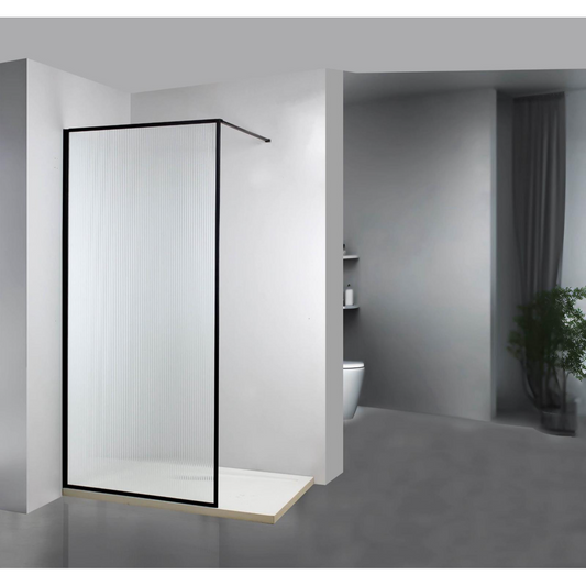 Paravan duș walk-in, sticlă securizată 8 mm, geam linii 900x1900