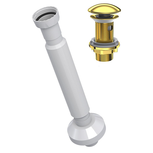 Sifon lavoar 220013 auriu cu PP, clic-clac, cap ceramic