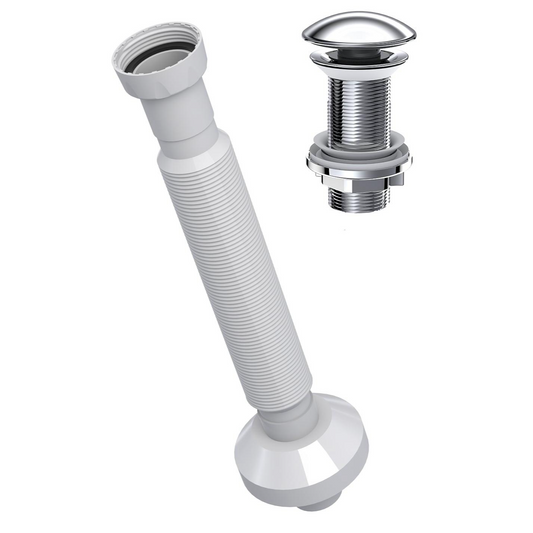 Sifon lavoar 220215 crom fără PP, clic-clac, cap ceramic