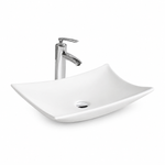 Lavoar baie dreptunghiular pe blat ceramica alb lucios