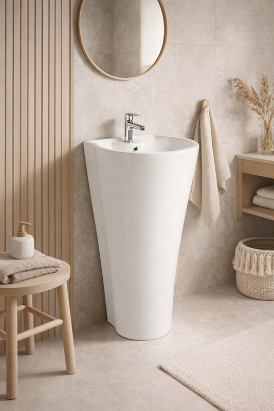 Lavoar stativ baie alb 8716