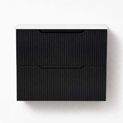 Corp Mobilier Baie Suspendat 60 cm Riflat – Nero (Negru)