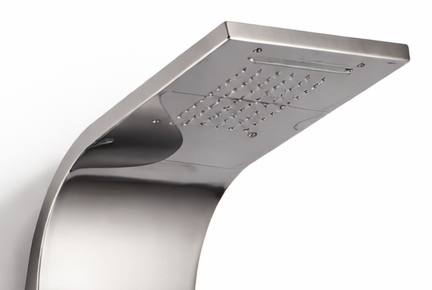 Panel de dus cu hidromasaj din inox si functii multiple – finisaj crom lucios / negru mat / auriu metalic