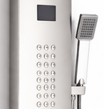 Panel de dus cu hidromasaj din inox si functii multiple – finisaj crom lucios / negru mat / auriu metalic