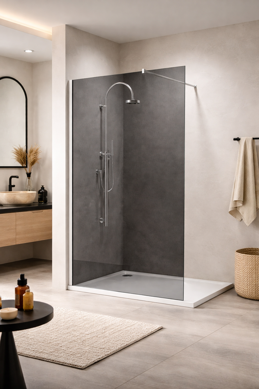 Paravan de dus Walk-In sticla securizata fumurie 8 mm, 70x190 cm