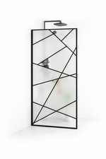 Paravan dus walk-in sticla securizata 8 mm Laser Black 90x190