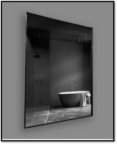 Oglindă LED SD01 60x80 3D, comandă touchless, 3 funcții de culori