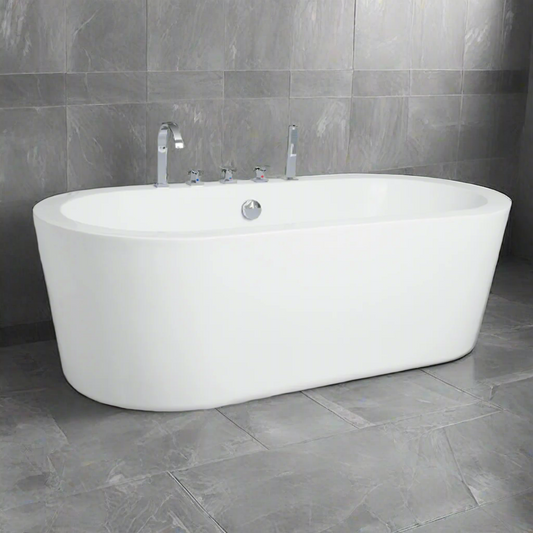 Cadă baie freestanding Malaga ovală 170x75, cu baterie