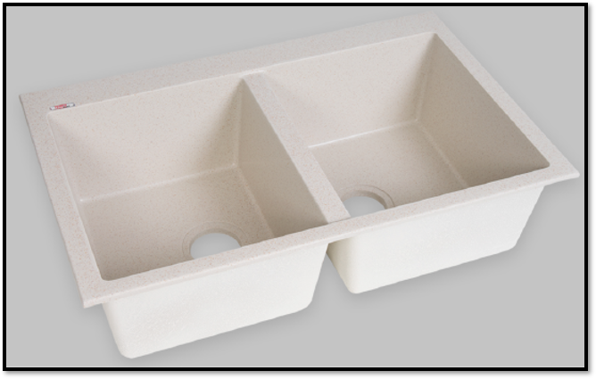 Chiuveta bucatarie compozit 80x50 cm alba