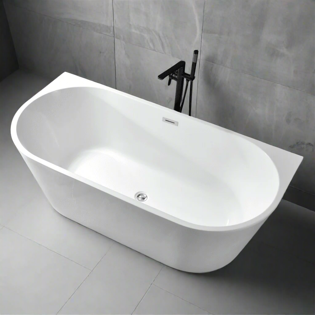 Cada baie freestanding Verona WB6019, 1700 x 800 mm, alb lucios, acril dublu stratificat
