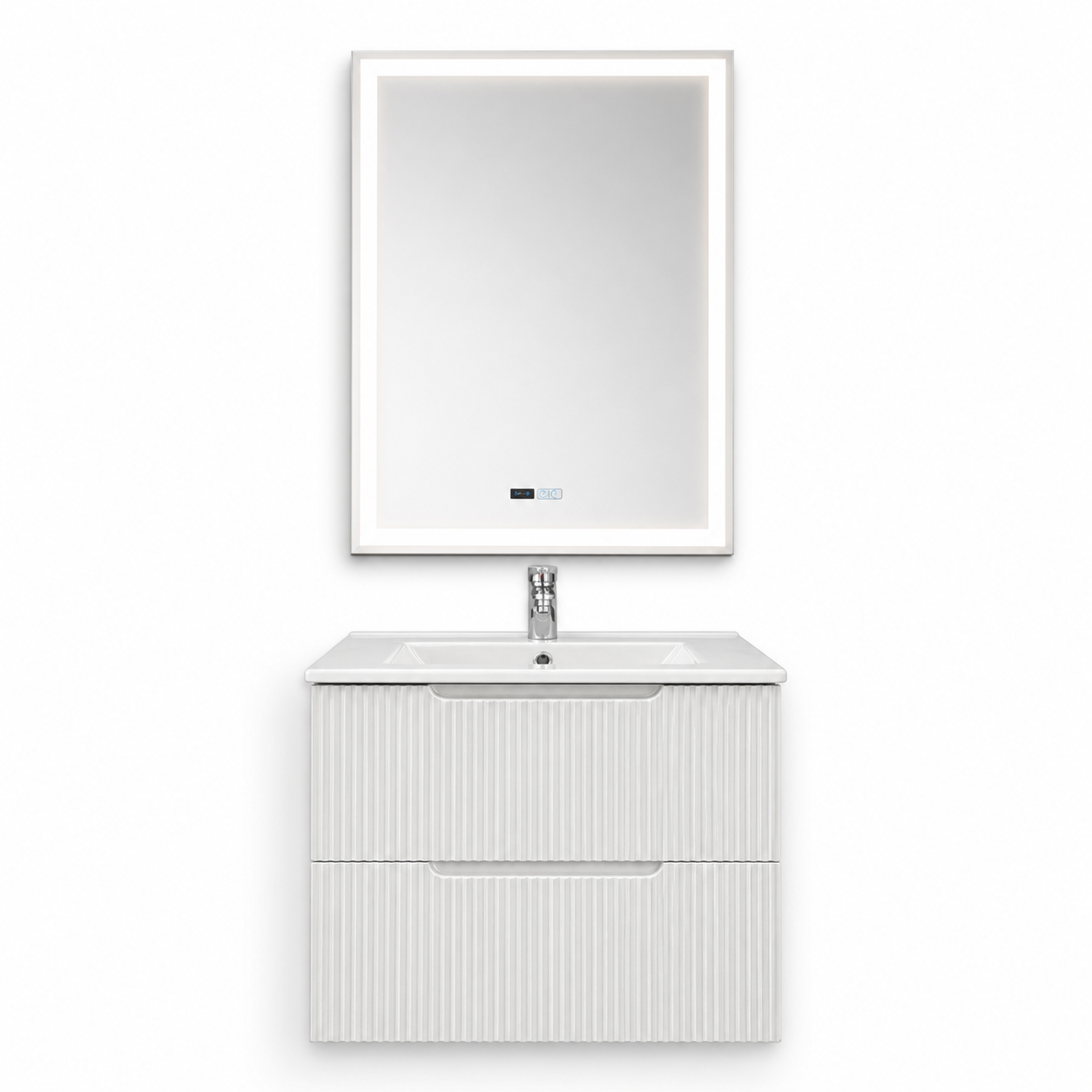 oglinda moderna cu iluminare LED pentru mobilier baie suspendat 60 cm Riflat Bianco