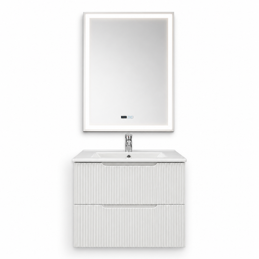 oglinda moderna cu iluminare LED pentru mobilier baie suspendat 60 cm Riflat Bianco