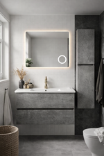 Set Mobilier Baie Stone 80 cm oglinda cu LED