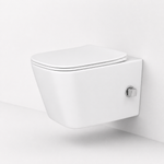 Vas WC suspendat cu bideu integrat alb lucios