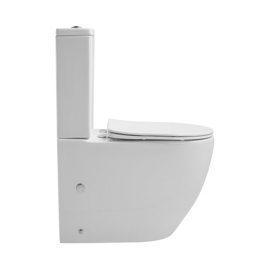 Vas WC cu rezervor T2062, rotund, capac duroplast cu închidere lentă, mecanism inclus