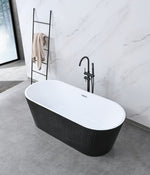 Cada baie freestanding Florenta neagra – Cod 823 este un model cu textura exterioara riflaj vertical, finisaj: alb cu exterior negru mat.