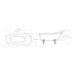 Cada baie freestanding RETRO