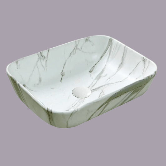 Lavoar baie rectangular marmorat, 8509MA