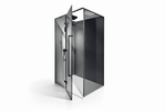 Cabina dus HYDRA 80x120 dreptunghiulara, geam fumuriu securizat 8 mm, profil negru mat - Casa Stile