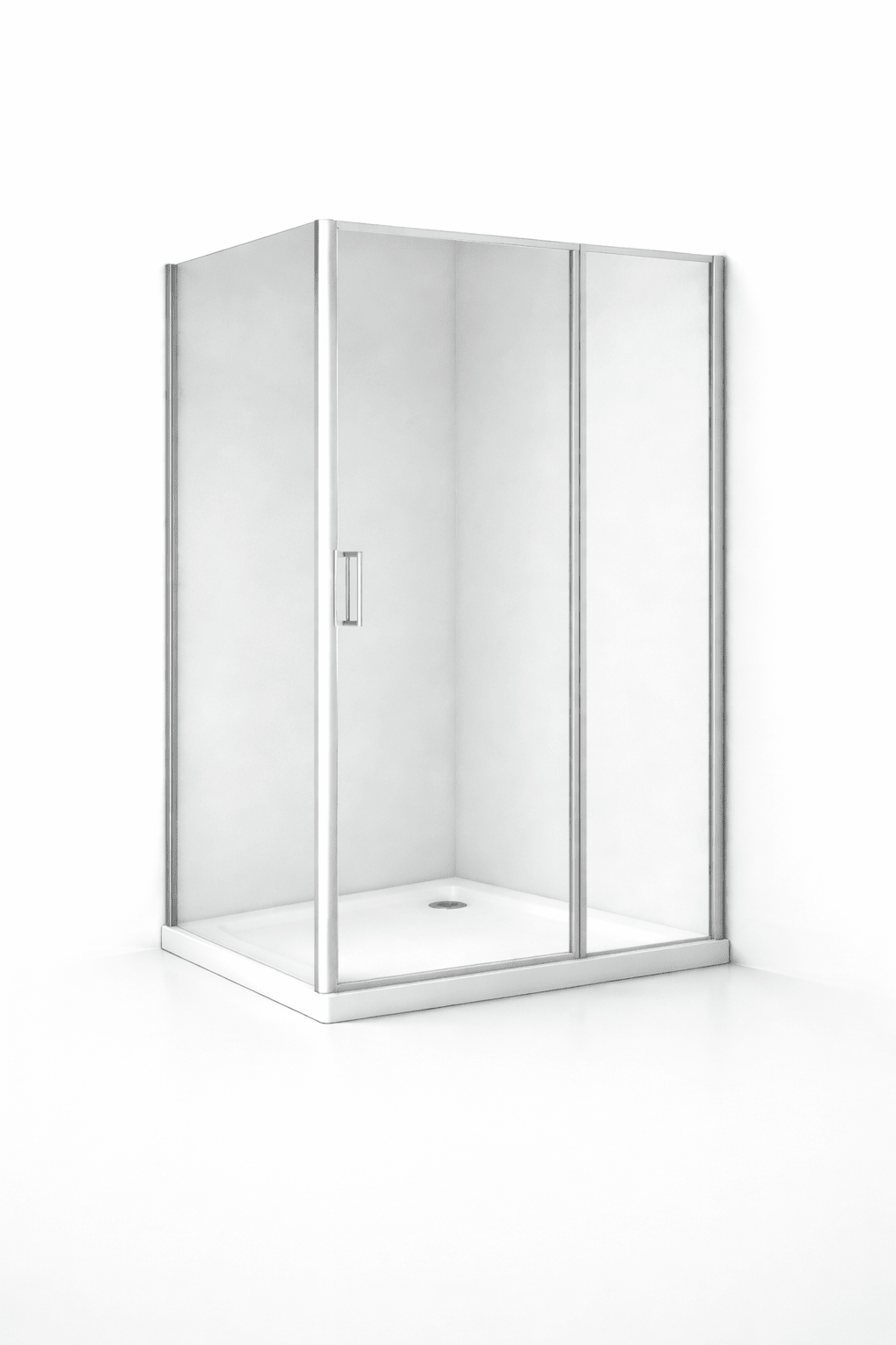 Cabina dus sticla securizata 6 mm, usa batanta, dimensiuni 80x100 cm - Casa Stile