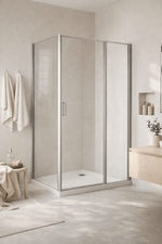 Cabina dus sticla securizata 6 mm, usa batanta, dimensiuni 80x100 cm - Casa Stile