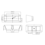 Cada baie freestanding Malaga dreptunghiulara 170x75 - Casa Stile