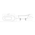 Cada baie freestanding RETRO Rosie - Casa Stile