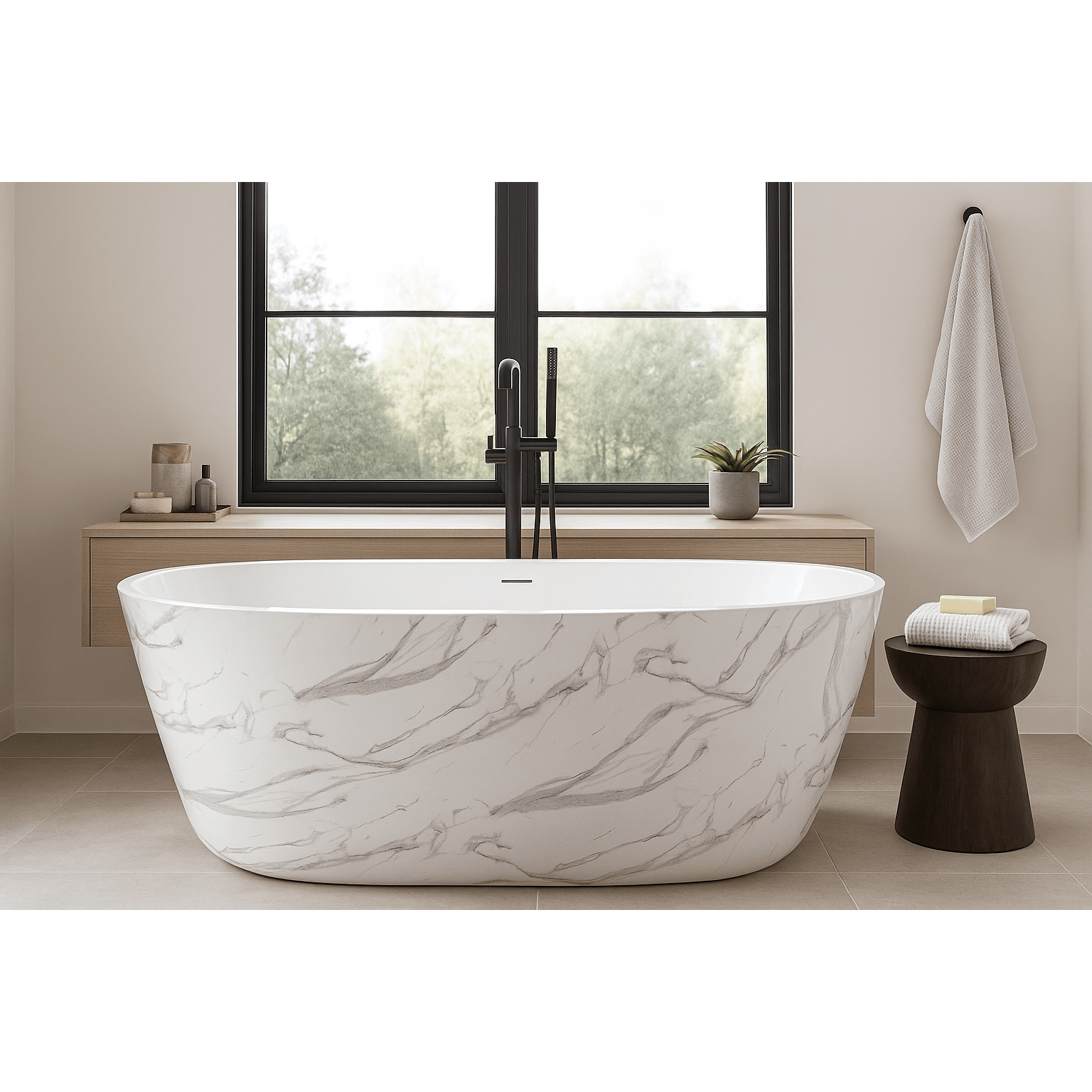 Cada baie freestanding Taormina Alb - Casa Stile