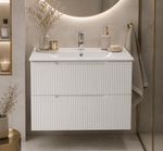 Corp Mobilier Baie Suspendat 60 cm Riflat – Bianco (Alb) - Casa Stile
