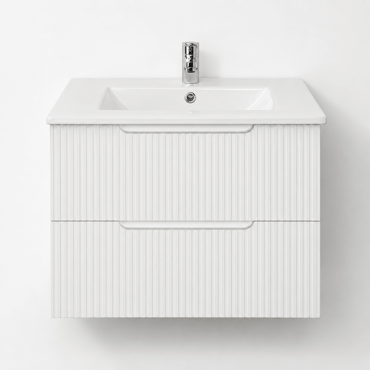 Corp Mobilier Baie Suspendat 60 cm Riflat – Bianco (Alb) - Casa Stile