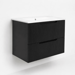 Corp Mobilier Baie Suspendat 60 cm Riflat – Nero (Negru) - Casa Stile