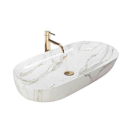 Lavoar baie rectangular 8080M finisaj marmură LuX