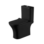 Vas WC cu rezervor negru mat T2065, capac soft-close și mecanism dublă comandă