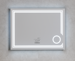 Oglinda LED 75x100 functie dezaburire, ceas, termometru, Bluetooth, boxe