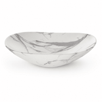 Lavoar baie oval pe blat design marmura alb 8060M - Casa Stile