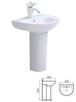 Lavoar + piedestal P430 copii alb - Casa Stile