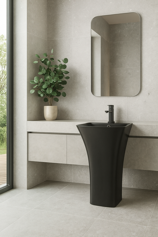 Lavoar stativ baie negru 44 x 43 x 84 cm