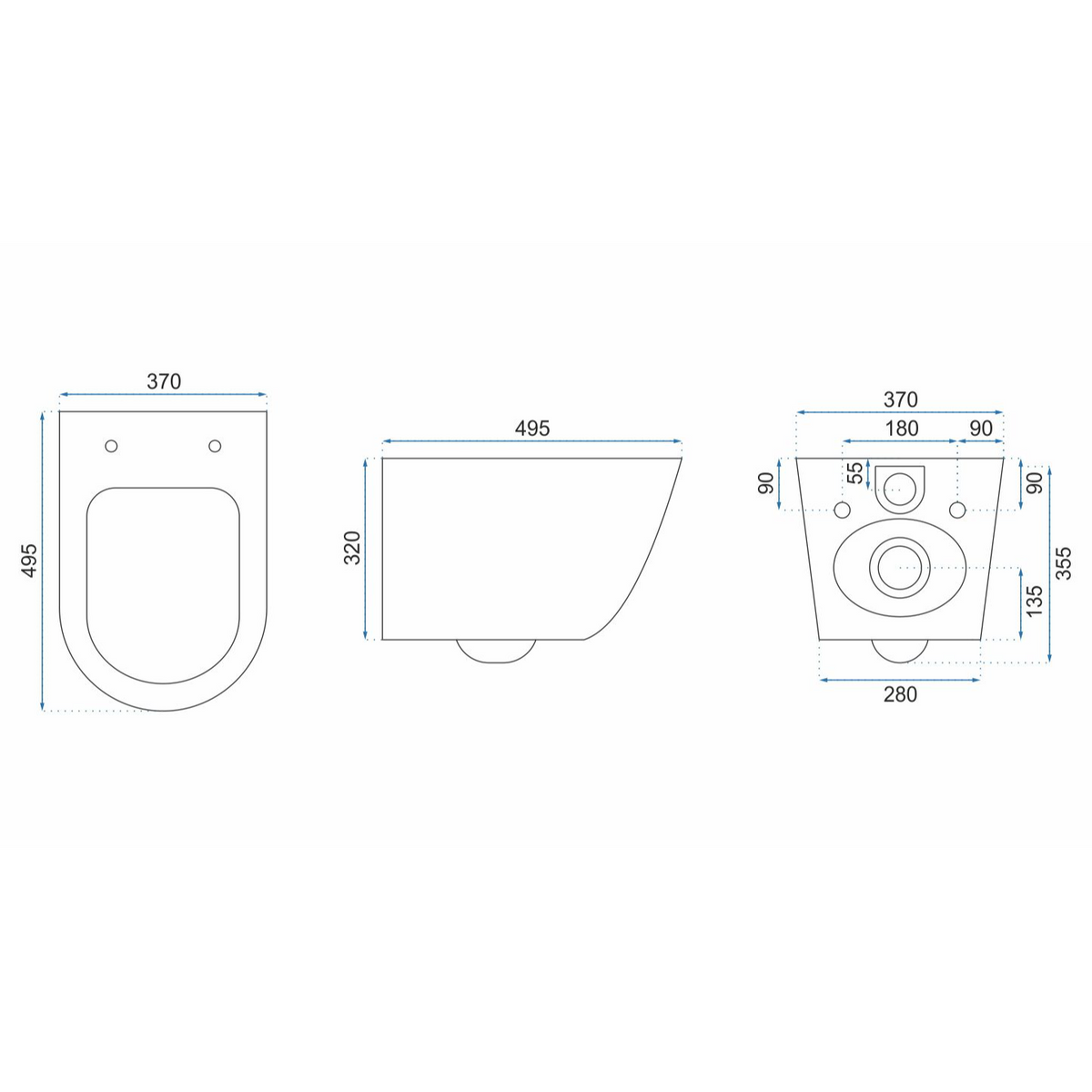 Vas WC suspendat negru cu finisaj marmorat auriu, capac duroplast soft-close